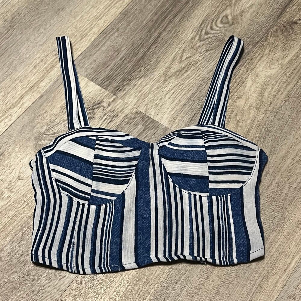 band‎ of gypsies striped crop top size xs Y2K retro